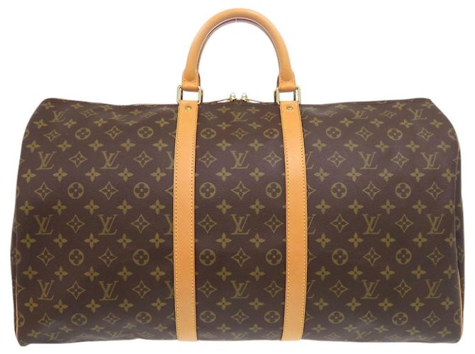 Sac Boston Keepall 55 Monogram Louis Vuitton Marron Monogramme