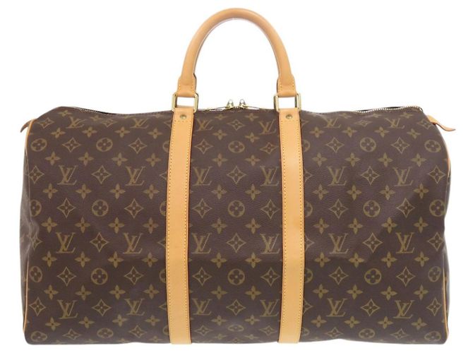 Sac Boston Keepall 50 Monogram Louis Vuitton Marron Monogramme