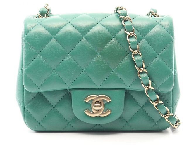 Borsa a Spalla Chanel Mini Matelassé Verde
