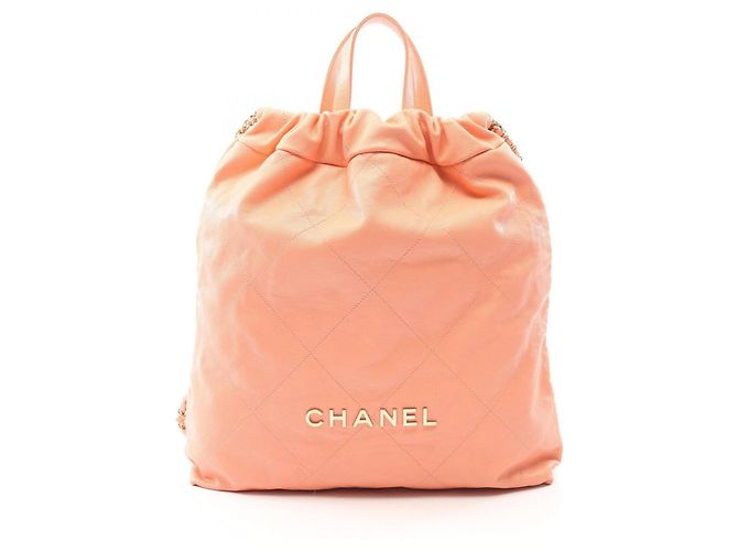 Mochila/bolso grande Chanel 22 Naranja