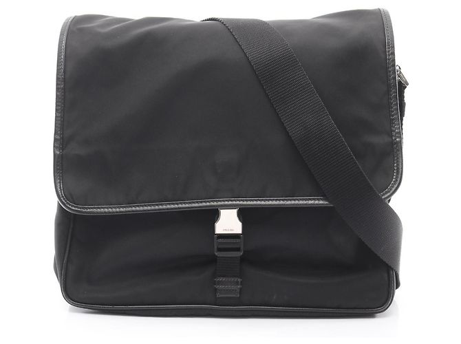 Prada Nylon Shoulder Bag Black