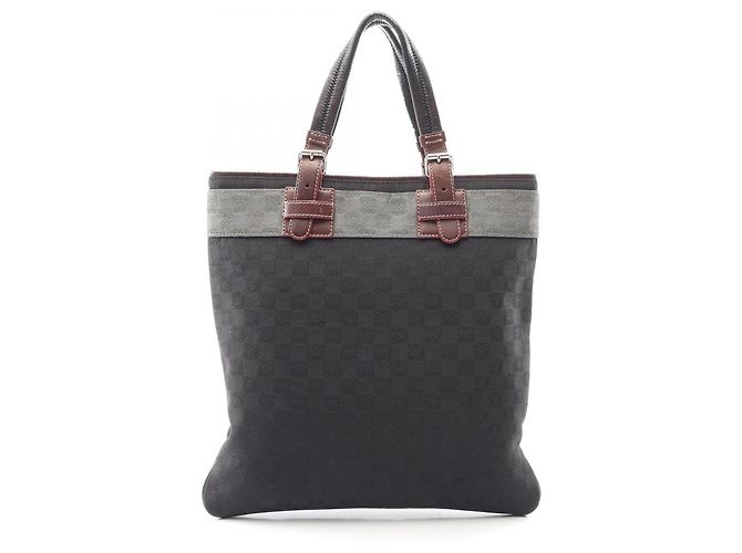 Bolsa Tote Anagrama Loewe Marrom Preto