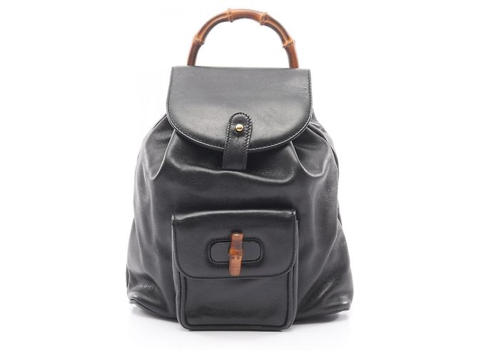 Sac à dos/Sac à main Gucci Bamboo Noir