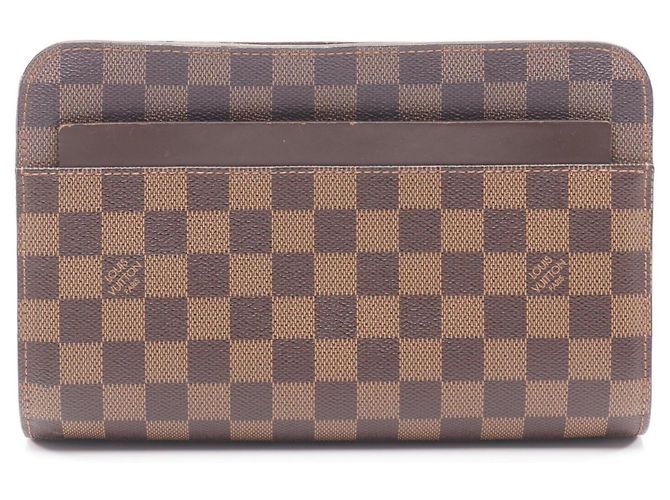 Borsa Clutch Saint Second Louis Vuitton Marrone Damier ebene