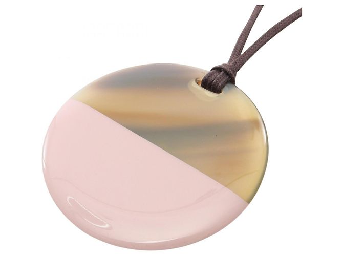 Collar Péndulo Minimal City de Hermès Castaño Rosa