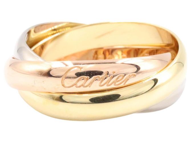 Anello Trinity Cartier in oro giallo bianco e rosa Argento D'oro