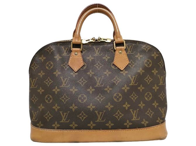 Sac à main Alma Louis Vuitton en toile Monogram MM Marron