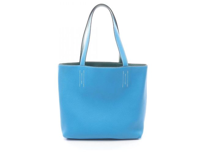Hermès Double Sens 36 Tote Bag Blau Grün