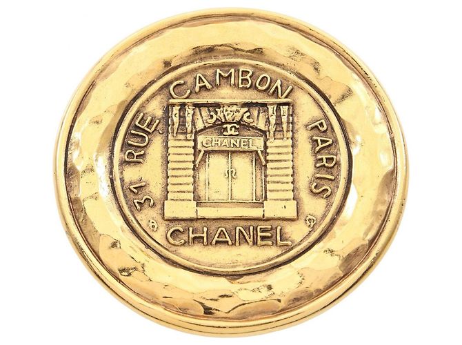 Spilla Logo Circle CAMBON di Chanel D'oro