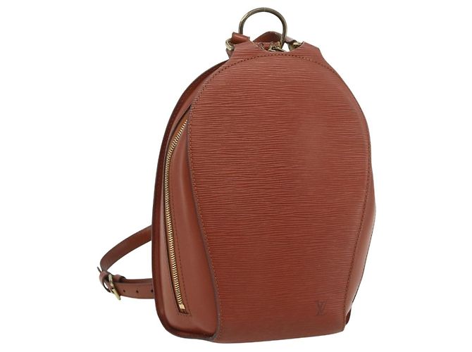 LOUIS VUITTON Epi Mabillon Backpack Brown M52233 LV Auth 177640