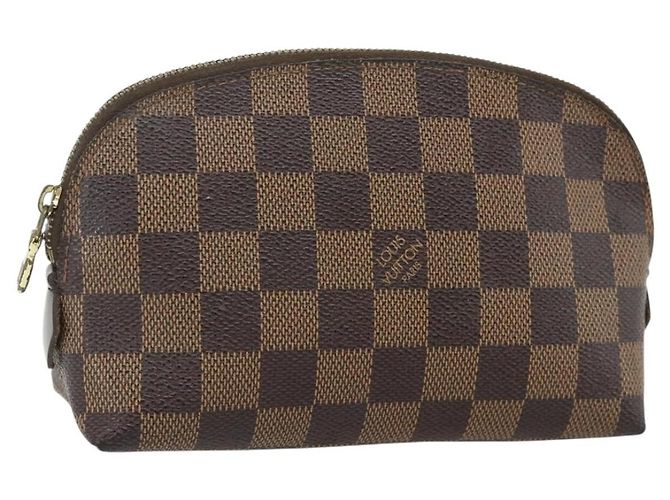 LOUIS VUITTON Kosmetiktäschchen PM Damier Ebene N47516 Auth LV 178953