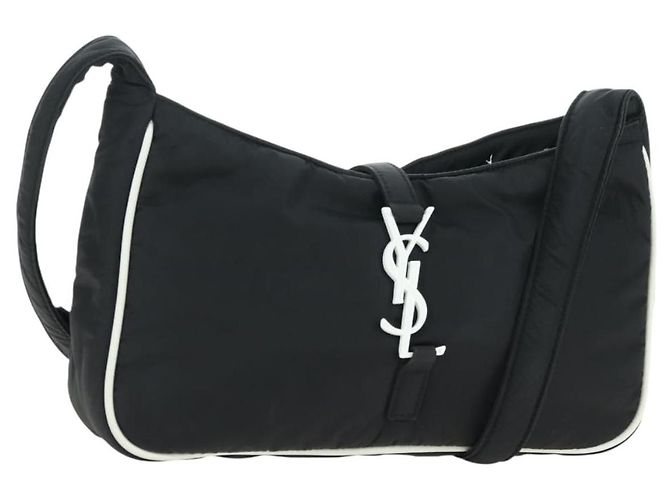 Borsa a Spalla in Nylon Nera Auth 178069SAM di SAINT LAURENT Nero