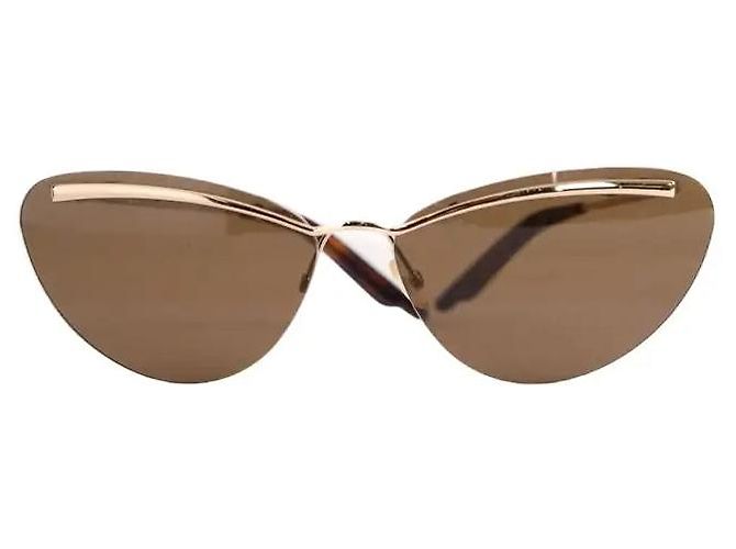Dior Gafas retro marrones Castaño 
