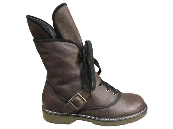 See by Chloé Leder Stiefeletten Braun