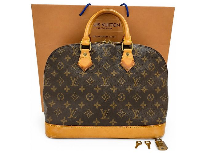 Sac à main Louis Vuitton Alma en toile Monogram MM Marron