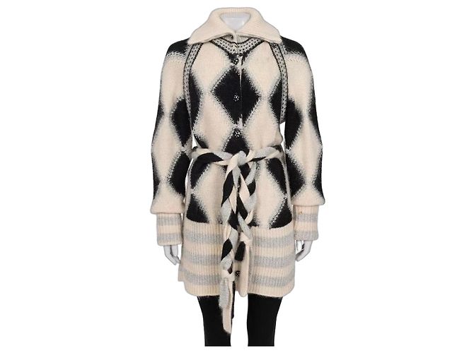 Chanel Luxus-Cardigan mit Gürtel aus Kaschmir-Mischung Größe 38/M Gebraucht