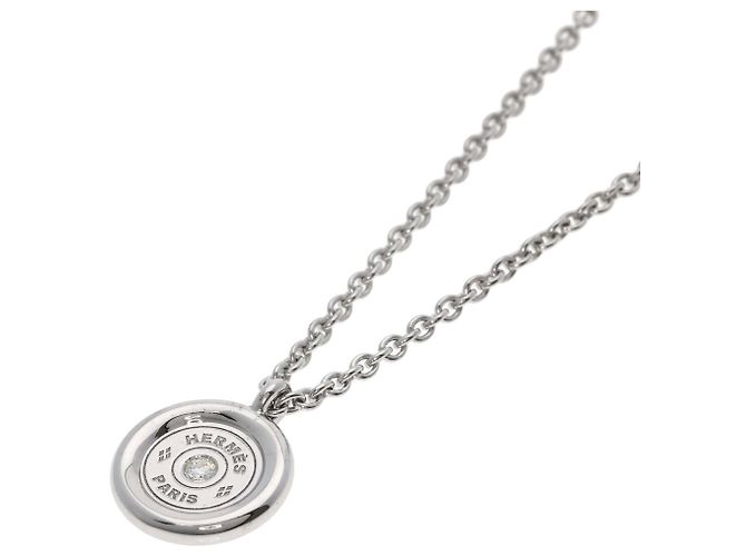 Colar Sellier Diamond em ouro branco 18K Hermès 