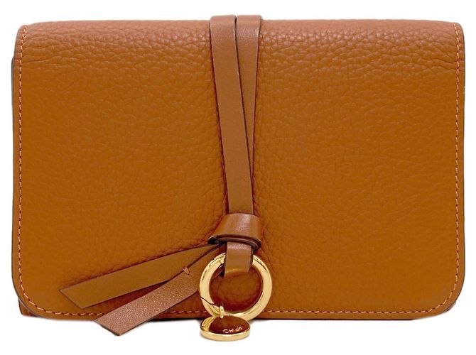 Chloé Chloe Alphabet Long Wallet Marron
