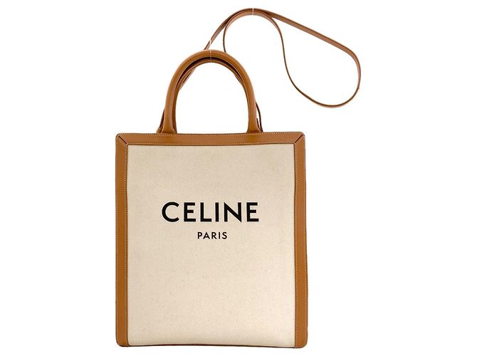 Céline Bolso Cabas Vertical 2-Way Celine Castaño Blanco