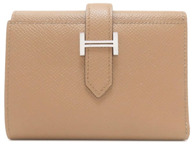 Hermès Hermes Bearn Combination Verso Bi-fold Wallet Brown Pink
