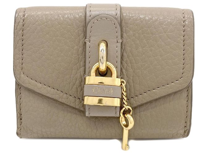 Chloé Chloe Abby Bi-fold Leather Wallet for Women Brown