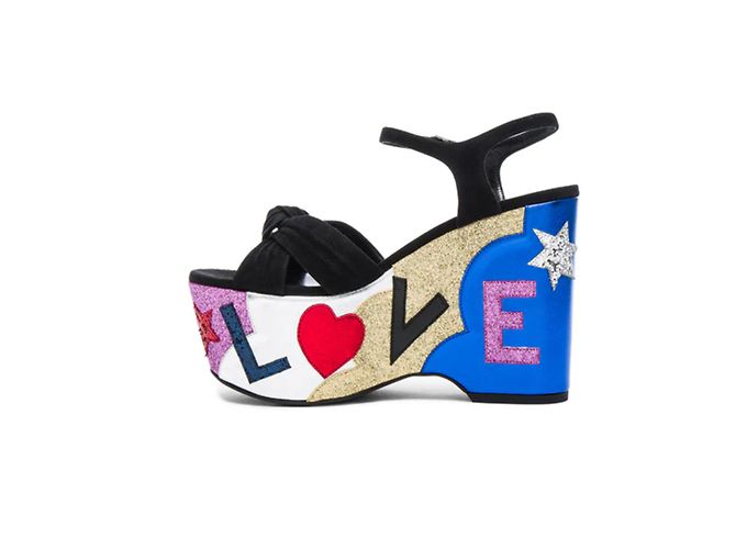 Saint Laurent Candy Love Sandali Platform Multicolore