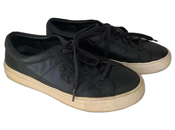 Tory Burch Leder Sneaker Schwarz