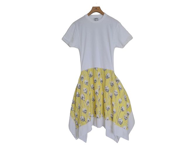 Abito estivo Kenzo a fiori bianco e giallo