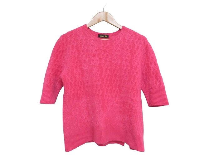 Autre Marque Drawer Kurzarm-Strick aus Kaschmir Pink