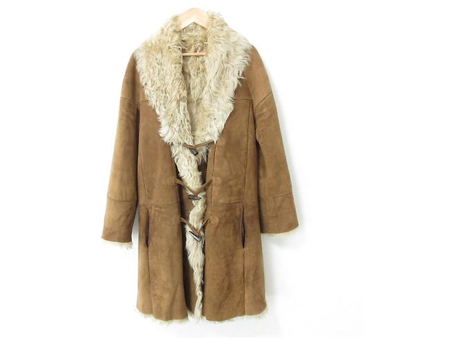 Autre Marque Shearling-Mantel ESTNATION Braun