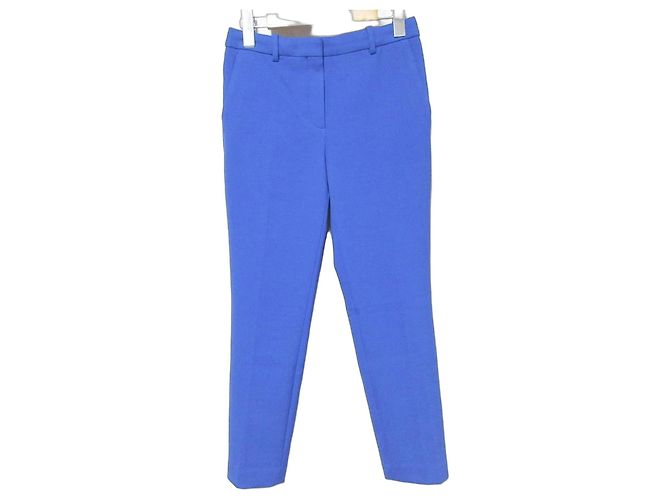 Calça Theory Bistretch Double 3 Treeca GZ Azul