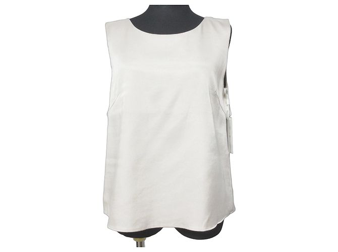 Autre Marque Camicetta senza maniche in raso Cupra GRACE CONTINENTAL Beige