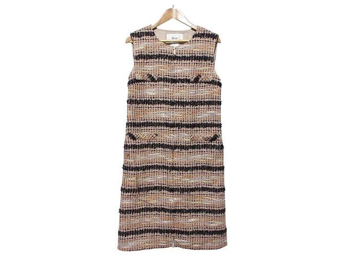 Autre Marque Rene TISSUE Tweed Kleid Pink