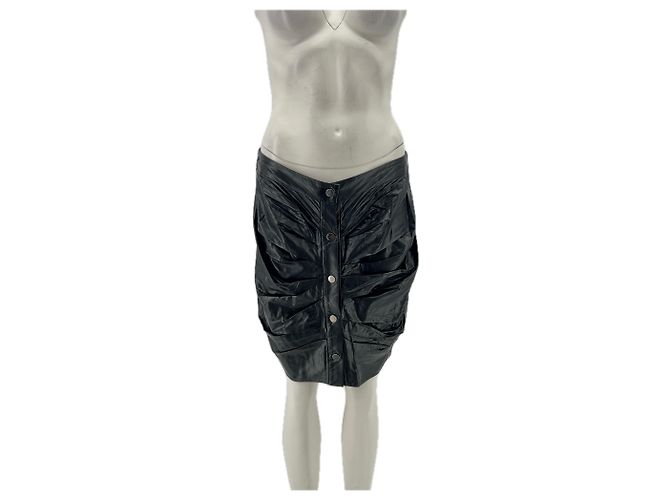 Isabel Marant Etoile Minifalda de cuero Negro