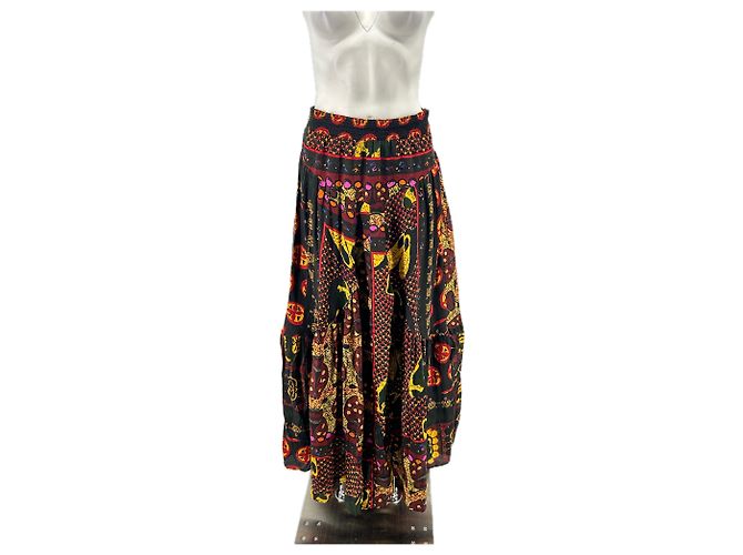 Autre Marque Falda larga estampada Multicolor 