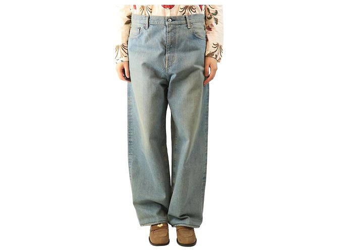 Autre Marque Blue washed Wide-Leg-Jeans - Größe L Blau
