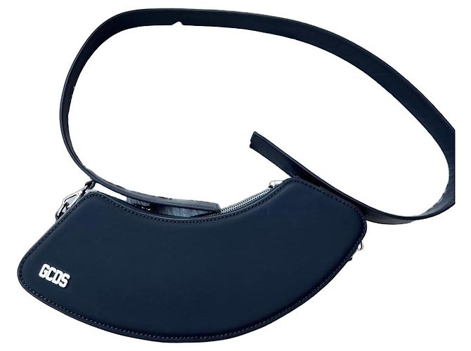 GCDS Borsa a Tracolla in Pelle Nera Nero