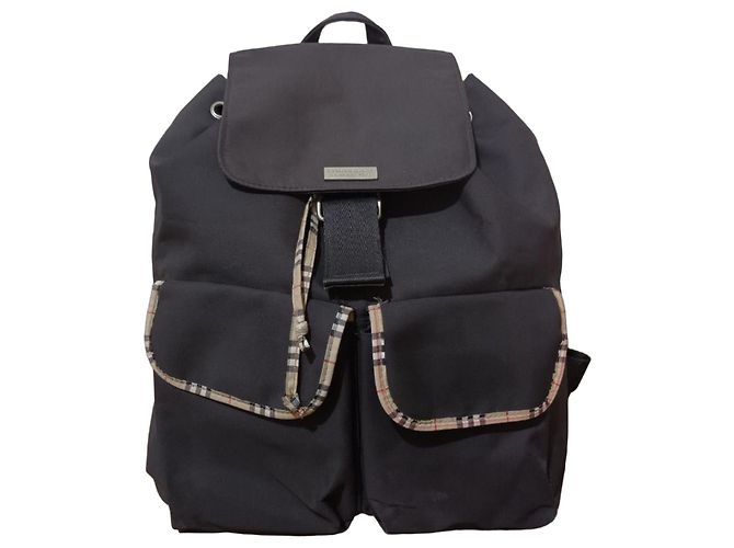 Burberry Nylon Backpack with Nova Check Trim Black