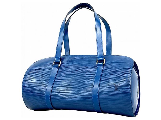 Borsa Louis Vuitton Epi Soufflot M52225 Blu