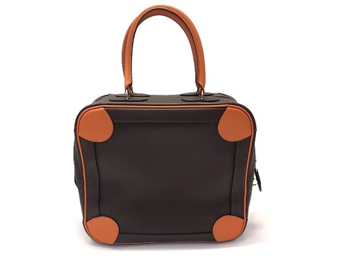 Hermès Hermes Omnibus PM Handbag Orange Dark brown