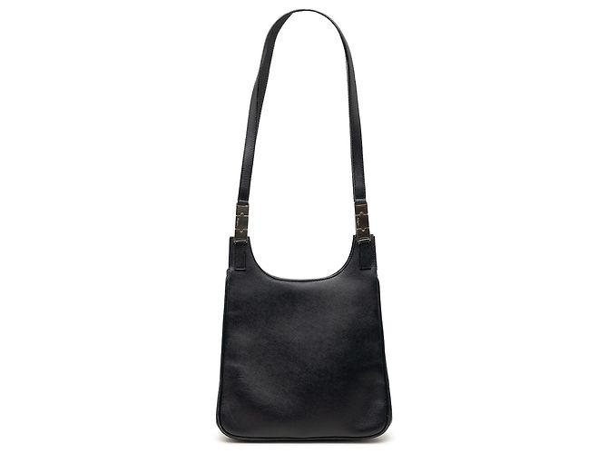 Salvatore Ferragamo Borsa a tracolla in pelle nera Ferragamo Nero
