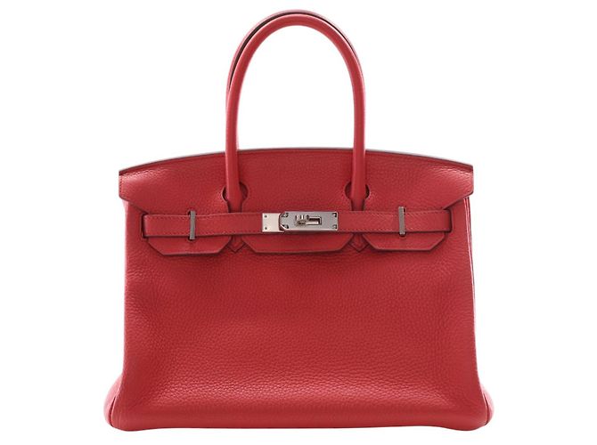 Hermès Red Clemence Birkin Retourne 30 Rouge