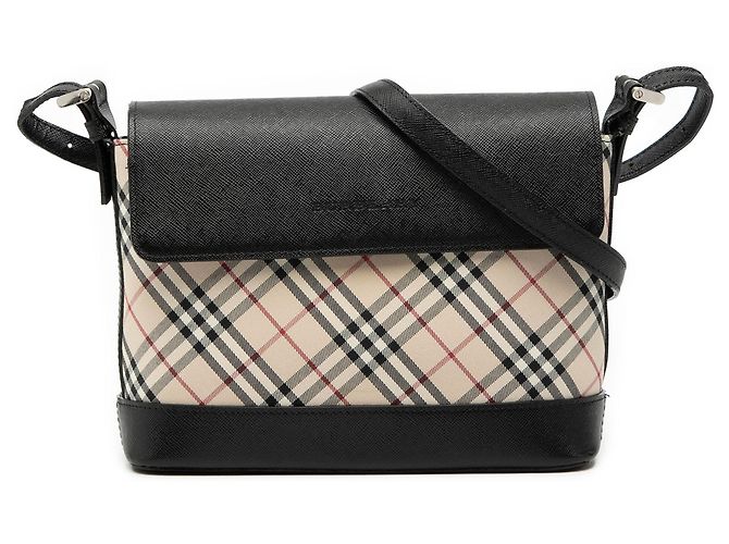 Bolsa transversal Burberry Beige Nova Check Canvas Bege