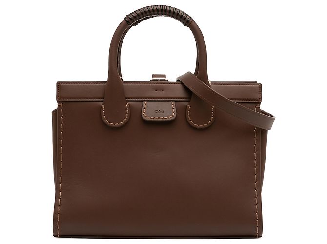 Sac Edith Chloé Marron Medium à fermeture éclair