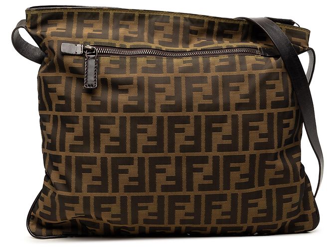 Fendi Marron Zucca Canvas Crossbody