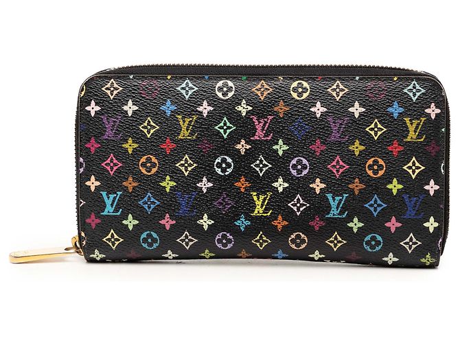 Carteira Zippy Louis Vuitton Monogram Multicolore Preta Preto