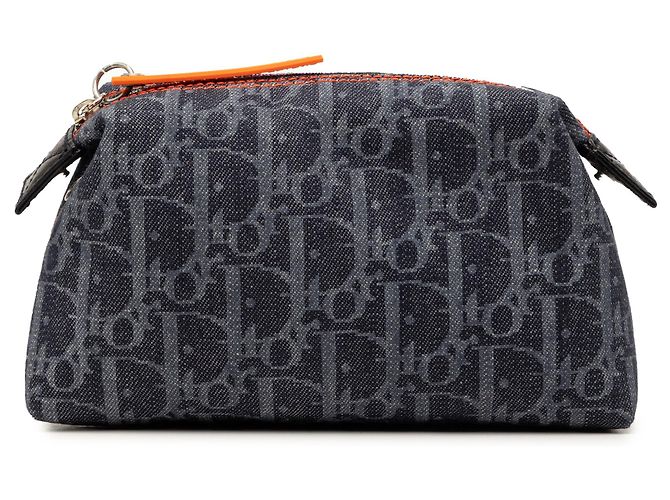 Dior Blue Diorissimo Trotter Denim Flight Cosmetic Pouch