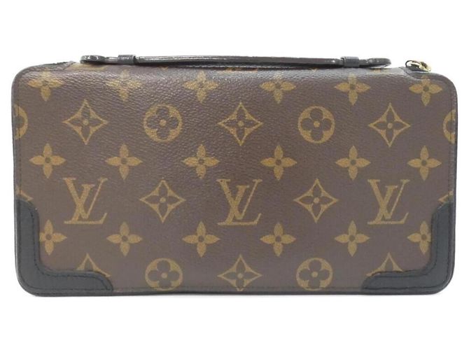 Louis Vuitton Monogram Daily Organizer Wallet Brown Black
