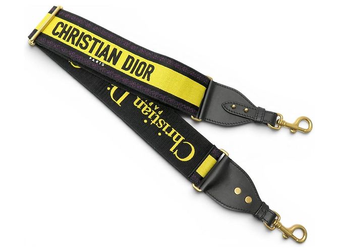 NEW CHRISTIAN DIOR SHOULDER STRAP CANVAS YELLOW 82-122 SHOULDER STRAP