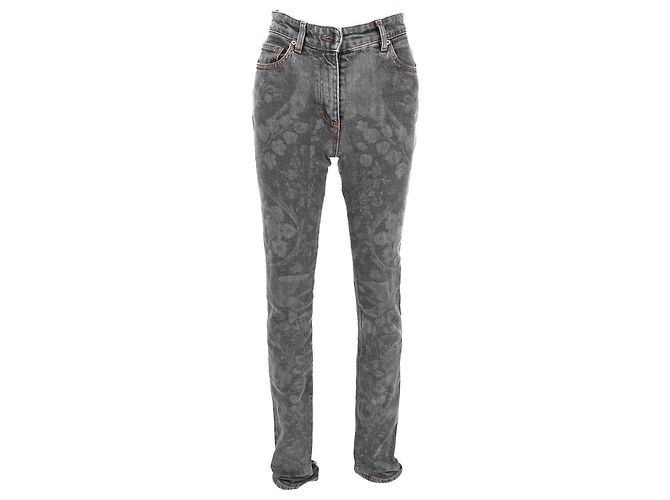 Jeans Etro con estampado Paisley en denim gris